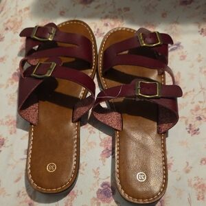 Stylish Burgundy Sandals Nice
